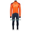 Cykeltøj Langærmet + Bib Cykelbukser 2023 INEOS Grenadiers Orange Mørkeblå